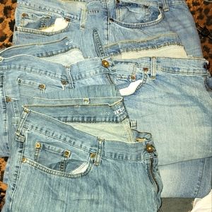 7 pairs of men's jeans 42x32